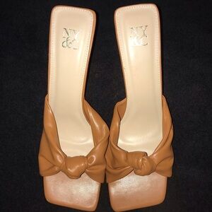 NY&CO Natasha Brown Mule Heels Women Size 11